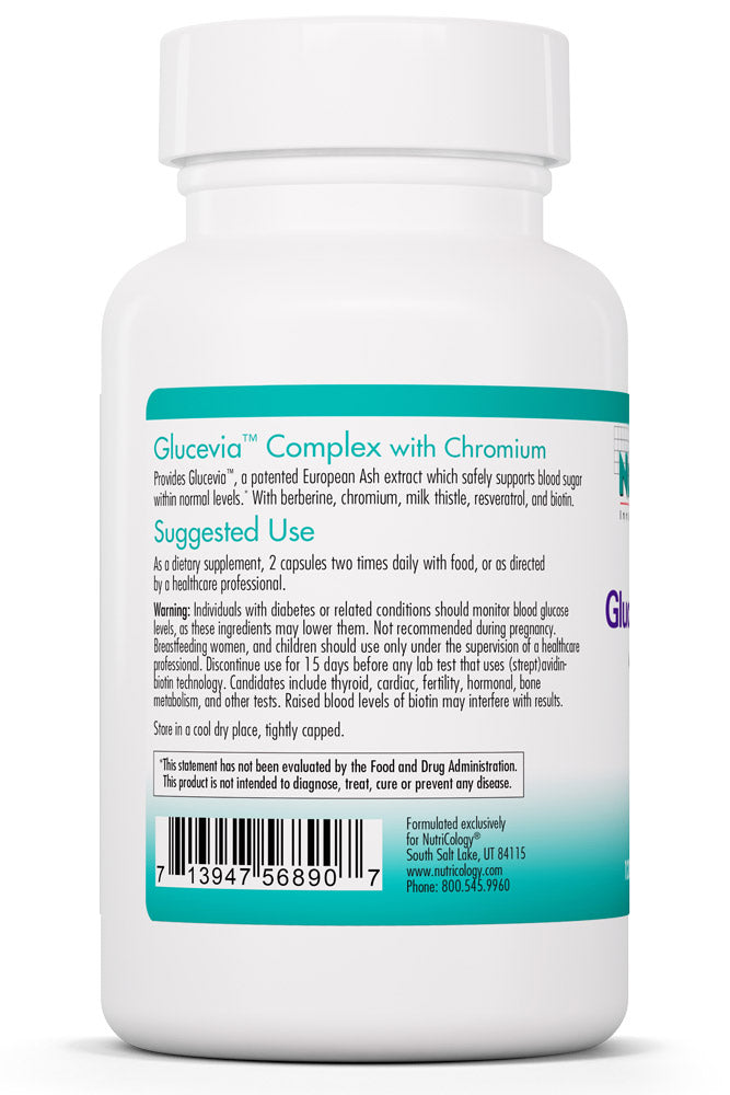 Glucevia Complex with Chromium 120 Vegetarian Capsules by Nutricology best price