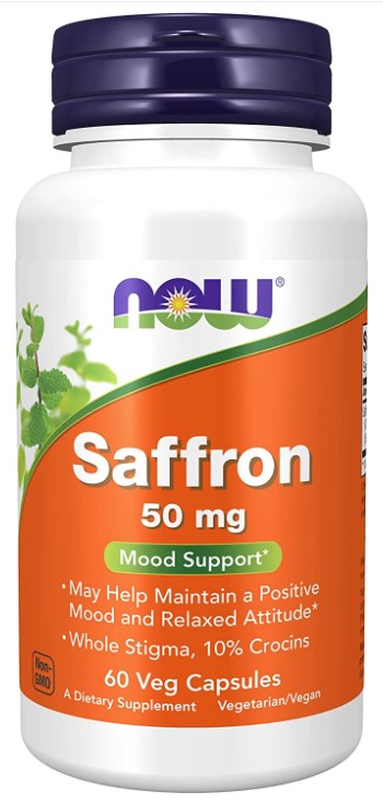 Saffron Mood Support, 50 mg, 60 Veg Capsules, by NOW