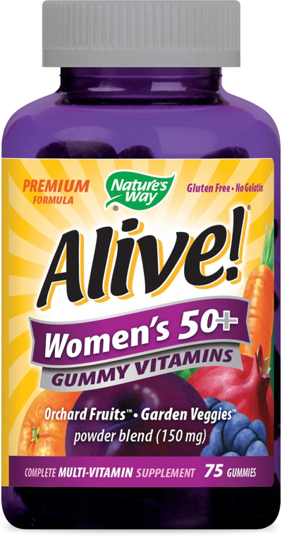 Alive! Women's 50+ Gummy Vitamins 75 Gummies