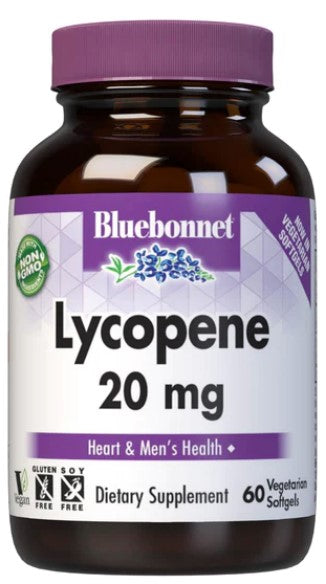 Lycopene 20 mg, 60 Vegetarian Softgels, by Bluebonnet