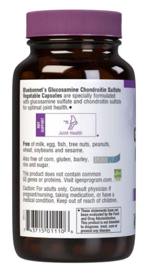 Glucosamine Chondroitin Sulfate 120 Vegetables Capsules, by Bluebonnet