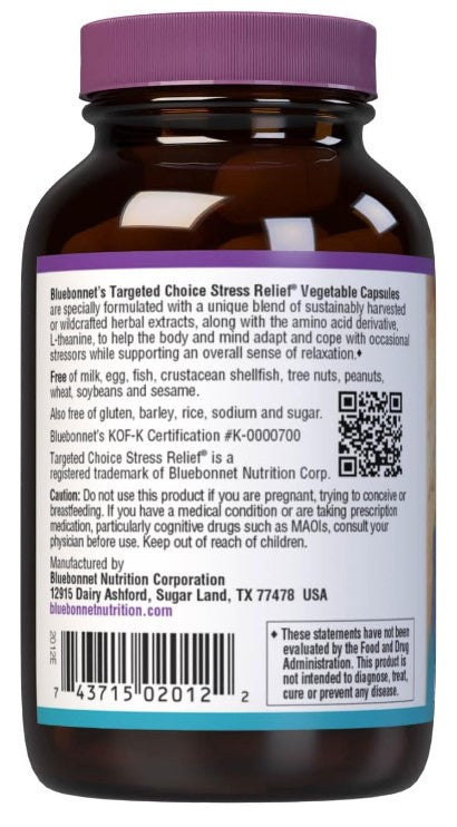 Targeted Choice Stress Relief, 30 Vegetable Capsules, by Bluebonnet