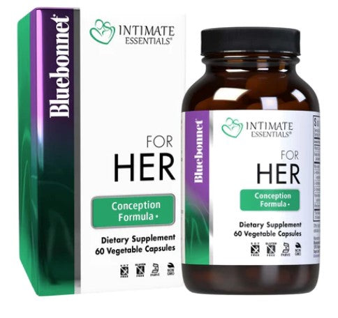 Intimate Essentials For Her Conception Formula 60 Vegetable Capsules, by Bluebonnet