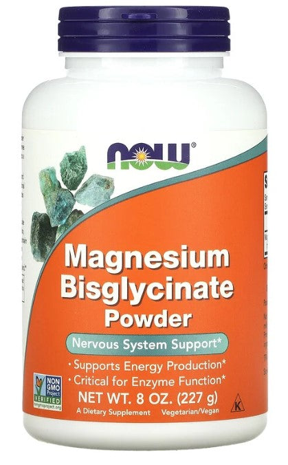 Magnesium Bisglycinate Powder, 8 oz (227 g), by Now Foods