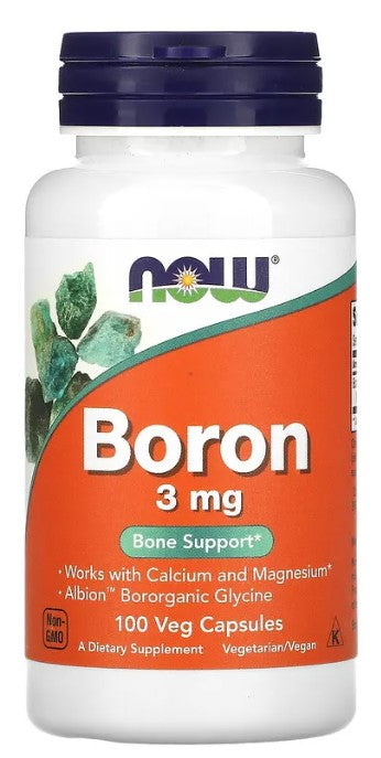 Boron, 3 mg, 100 Veg Capsules, by NOW