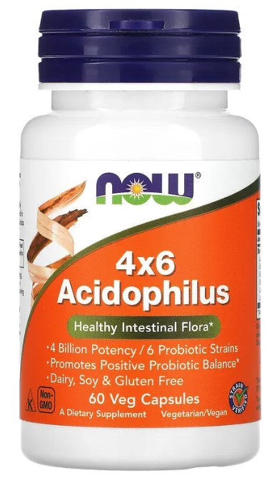 Acidophilus 4x6 - 60 Veg Capsules by NOW