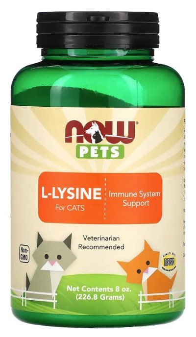 Pets, L-Lysine for Cats, 8 oz (226.8 g), by NOW Pets