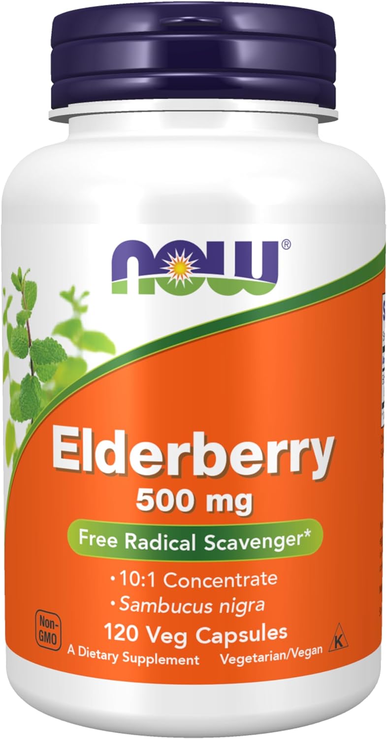 Elderberry 500 mg - 120 Veg Capsules by NOW