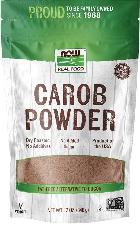 Real Food, Carob Powder, 12 oz (340 g), by NOW