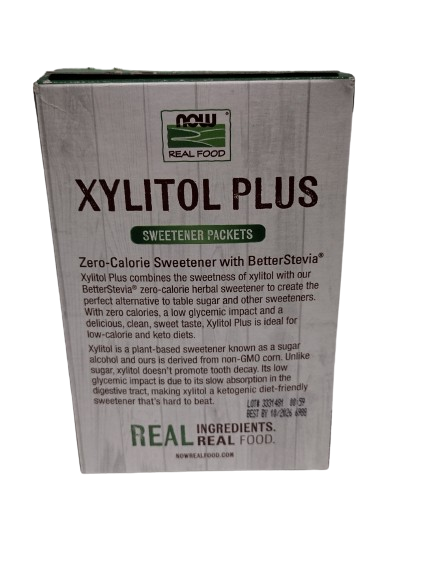 Xylitol Plus - 75 Sweetener Packets, by NOW