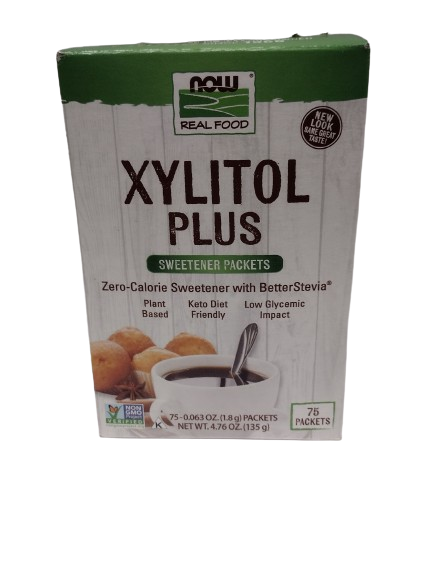 Xylitol Plus - 75 Sweetener Packets, by NOW