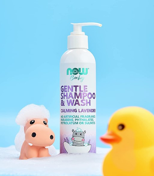 Gentle Baby Shampoo & Wash, Calming Lavender 8 fl oz (237 mL), by Now Baby