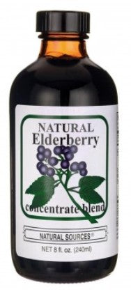 Natural Elderberry Concentrate 8 fl oz (240 ml), by Natural Sources