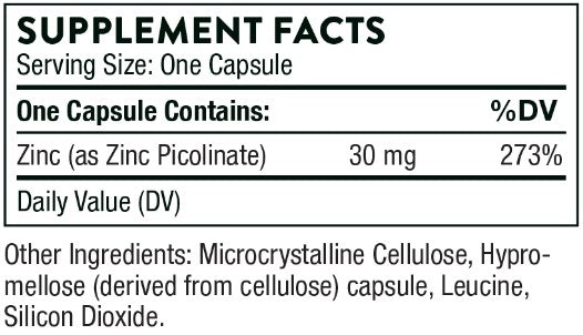 Zinc Picolinate 30 mg 180 Capsules, by Thorne