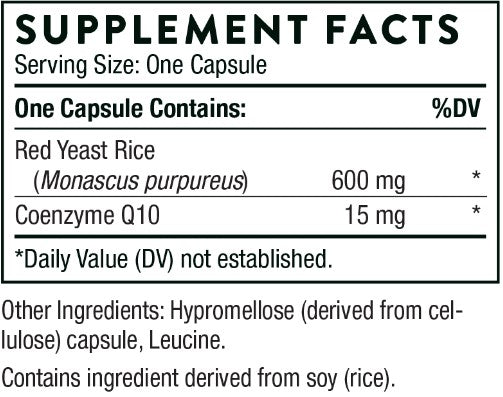 Red Yeast Rice + CoQ10, 120 Capsules, by Thorne