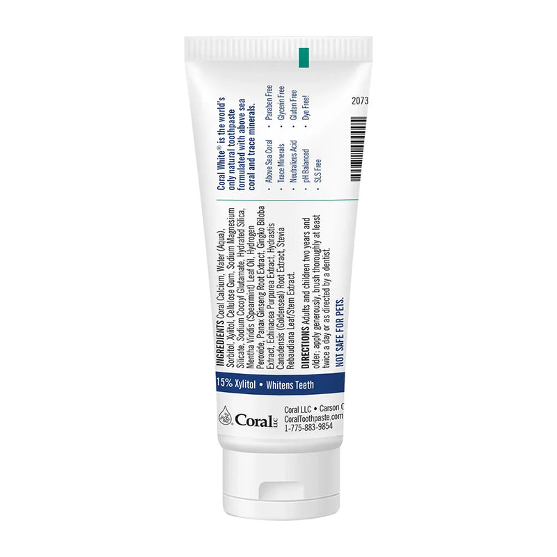 Coral White Fluoride Free Toothpaste Mint (4oz)