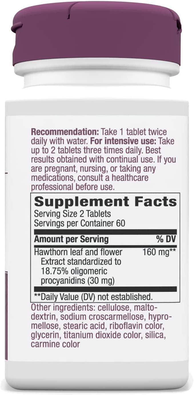 HeartCare Standardized Hawthorn 120 Tablets