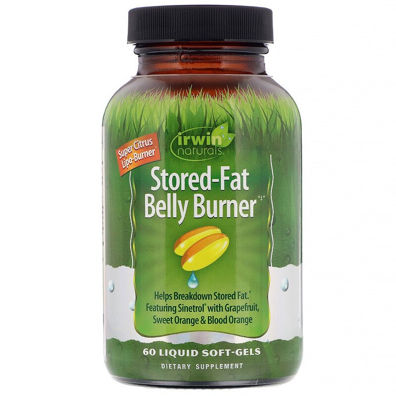 Stored-Fat Belly Burner by irwin naturals 60 Liquid Soft-Gels