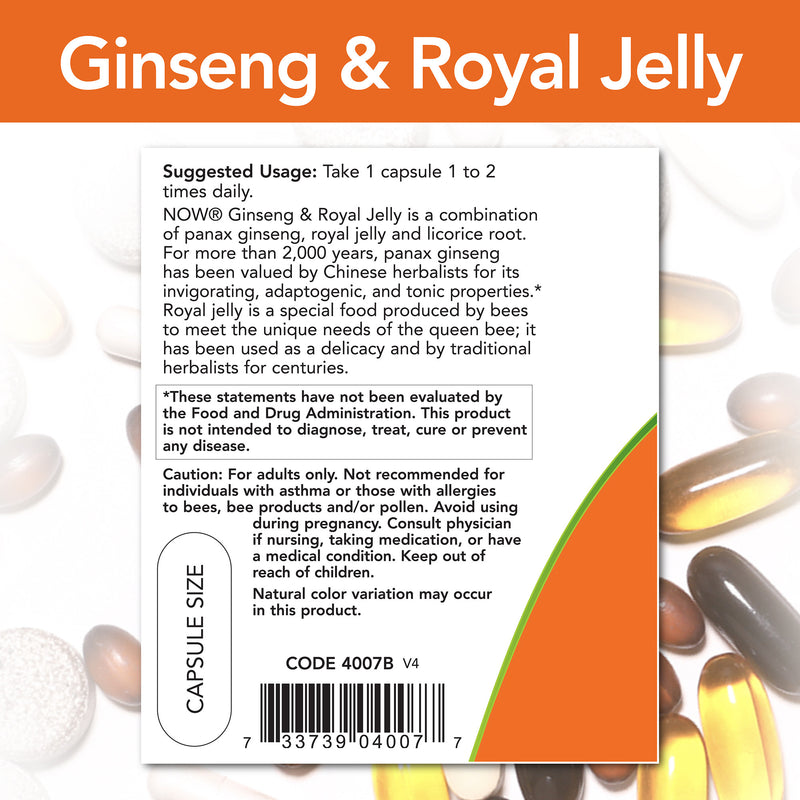 Ginseng & Royal Jelly 90 Veg Capsules