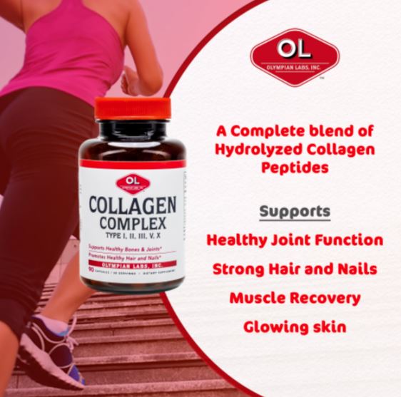 Collagen Complex Type I, II, III, V & X 90 Caps by Olympian Labs best price