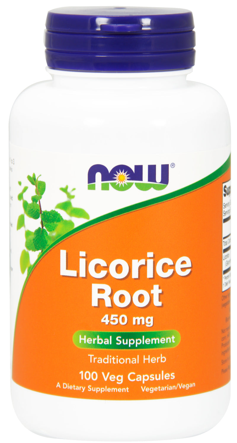 Licorice Root 450 mg 100 Veg Capsules | By Now Foods - Best Price